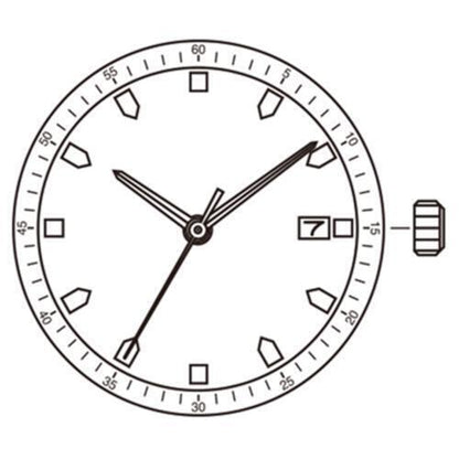 Miyota 9U13 Japan Quartz Movement Date At 3/6