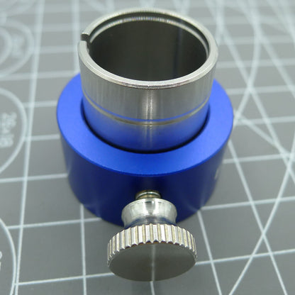 Reversible movement holder with knob for ETA 2671, precision watch repair tool, durable and reliable.