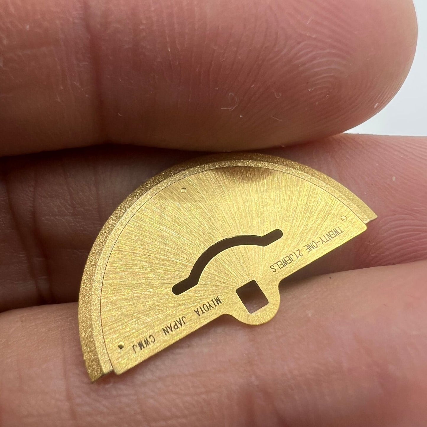 Golden rotor oscillating weight for movement 8200 watch part, compatible generic fit for smooth winding.