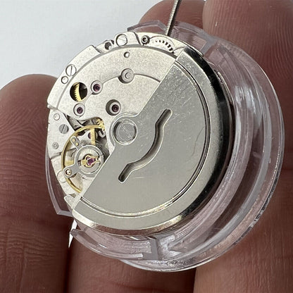 Dandong Silver automatic watch movement showcasing mechanical precision and second stop function for seamless timekeeping.