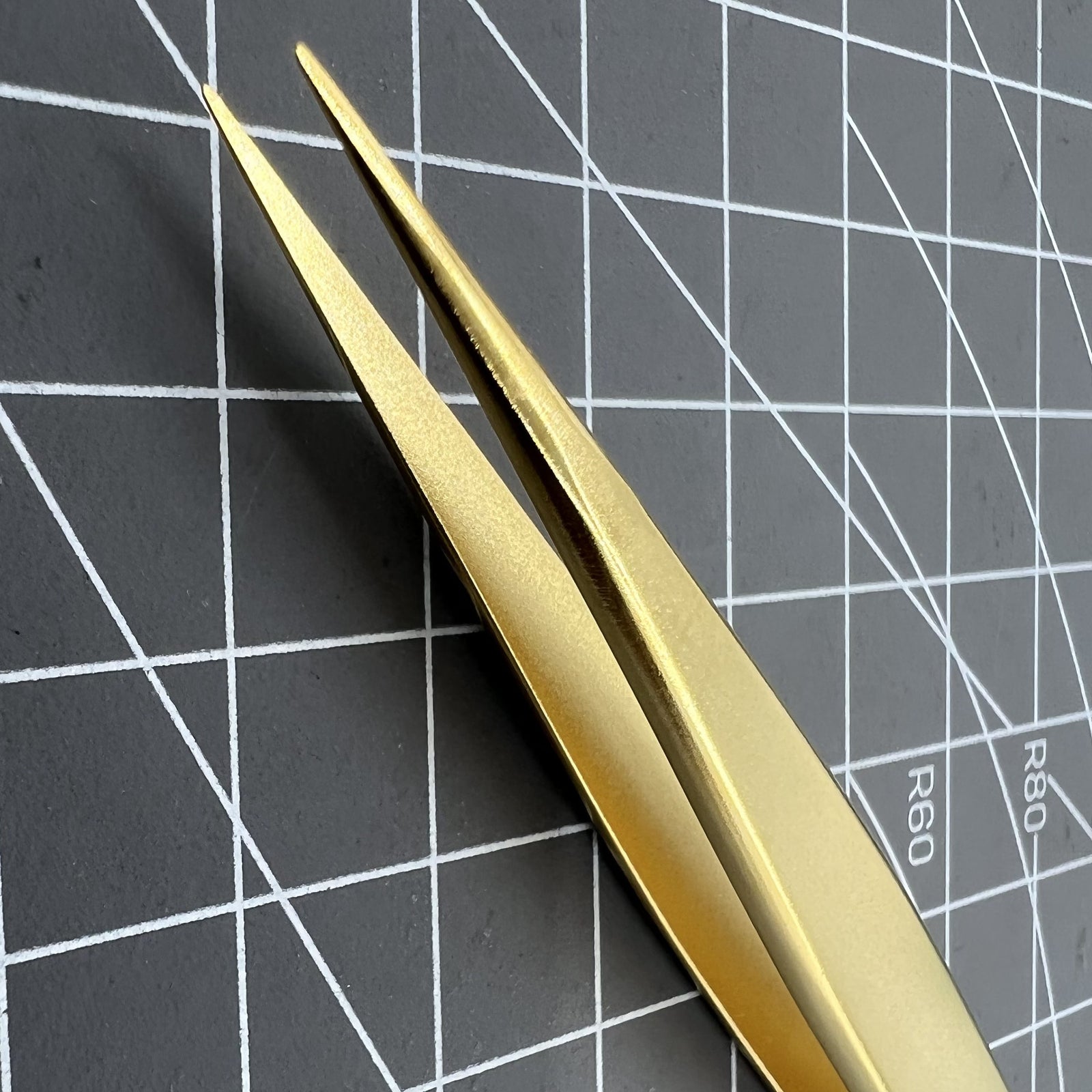 Bergeon 7029-2AM-GF gold-plated antimagnetic brass tweezers for precision watch repair by Swiss Made