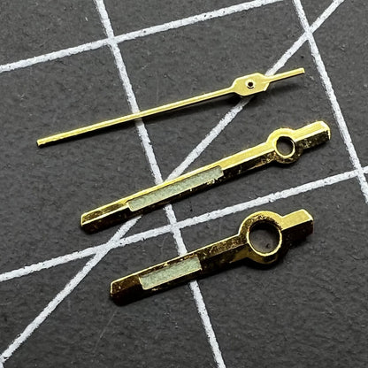Aiguilles de montre lumineuses vertes avec garniture dorée de 11 mm pour mouvement Orient 46941 46943