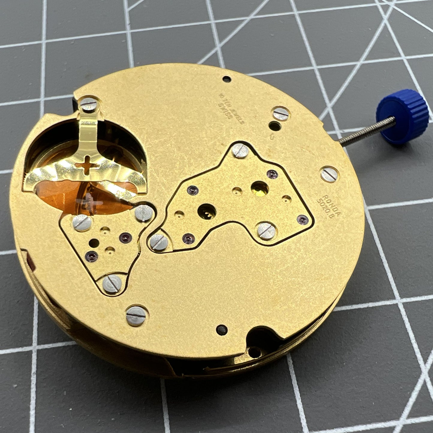 Swiss Made Ronda 5020B quartz watch movement, precise and durable accessory for reliable timekeeping.