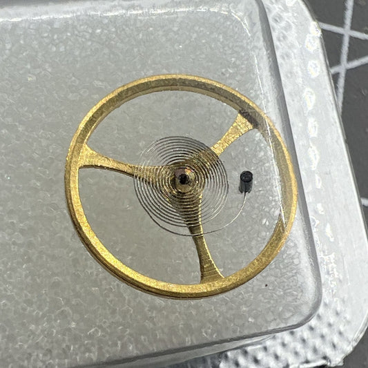 Complete balance wheel with hairspring for Seagull ST25 2504 watch movement precision adjustment.