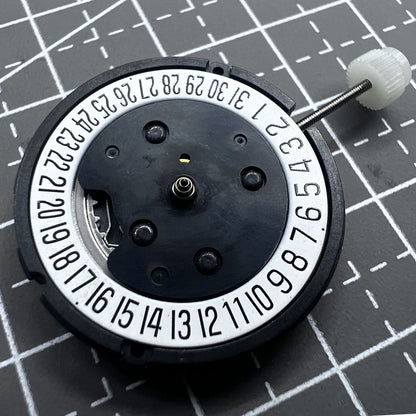 Swiss ETA804.192 Quartz watch movement with date display at 6 o'clock for precise timekeeping