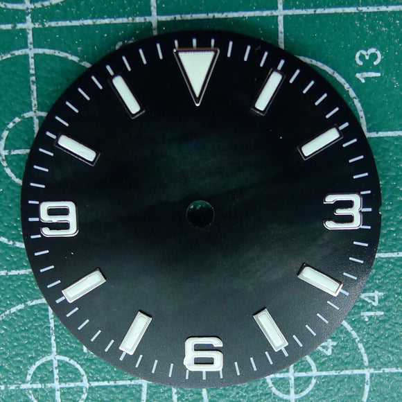 Wholesale 28.5mm Green Lume Numberal Watch Dial for NH35 4R35 Movement