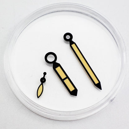 Green luminous watch hands compatible with ST3600/6497/6498 movements, 4.5x16x11.5mm.