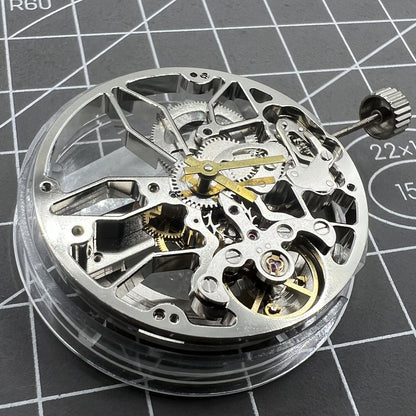 Dandong 8306 Automatisches Uhrwerk Silber Hohles Design mit 2 Zeigern