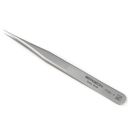 Bergeon 7026-3 Antimagnetic Tweezer Fine, Exellent for Hairsprings Swiss Made