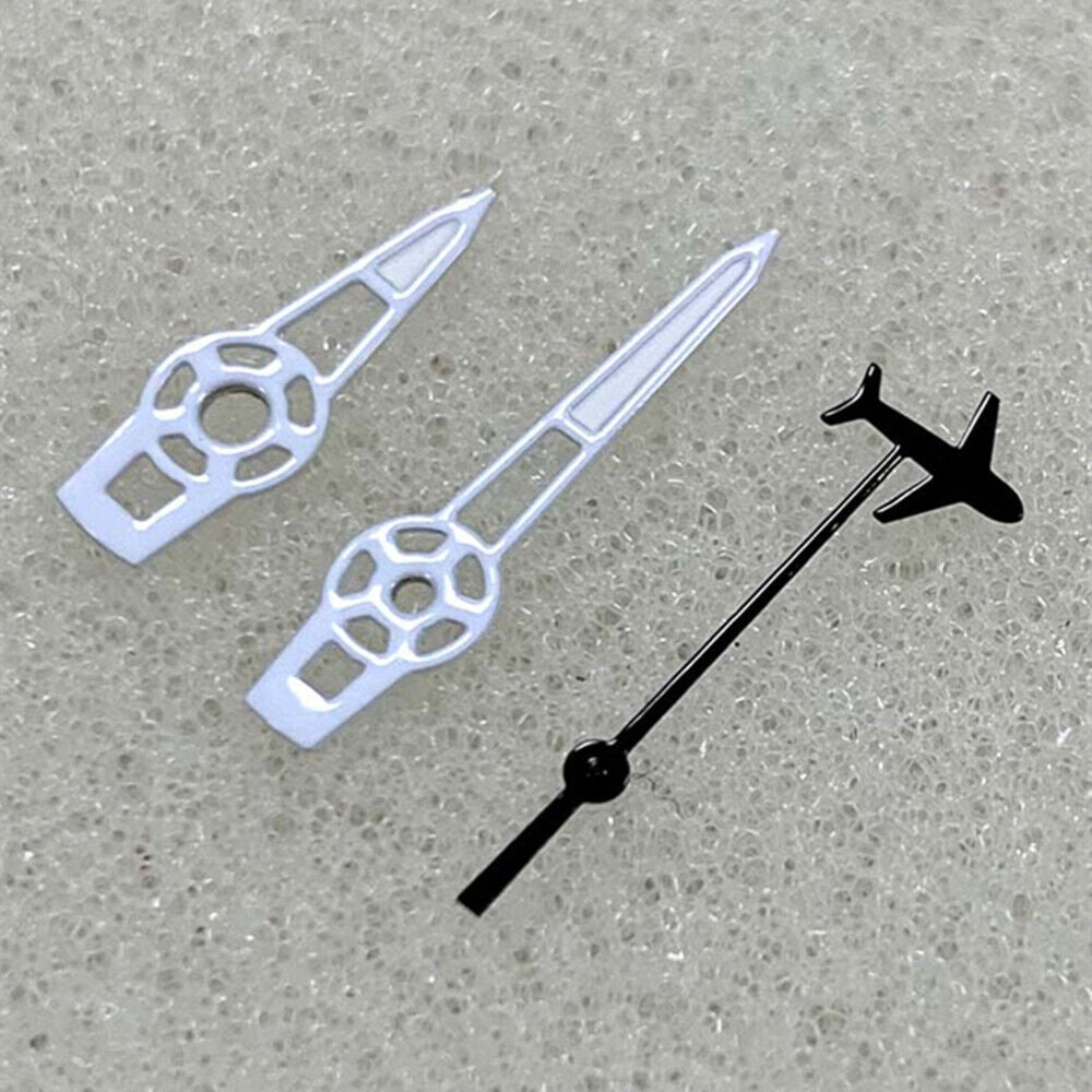 Plane Small Second green luminous watch hands set, compatible with NH35/NH36/4R/7S movements, for precise timekeeping.