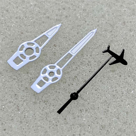 Plane Small Second green luminous watch hands set, compatible with NH35/NH36/4R/7S movements, for precise timekeeping.