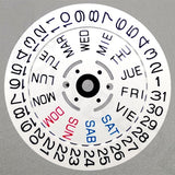 White Date Disk Wheel English Font for NH36 Movement Date@3 Crown 3/3.8 Position