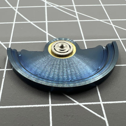 Blue Sea Wave engraved rotor weight for Miyota NH35 NH36 watch movement.