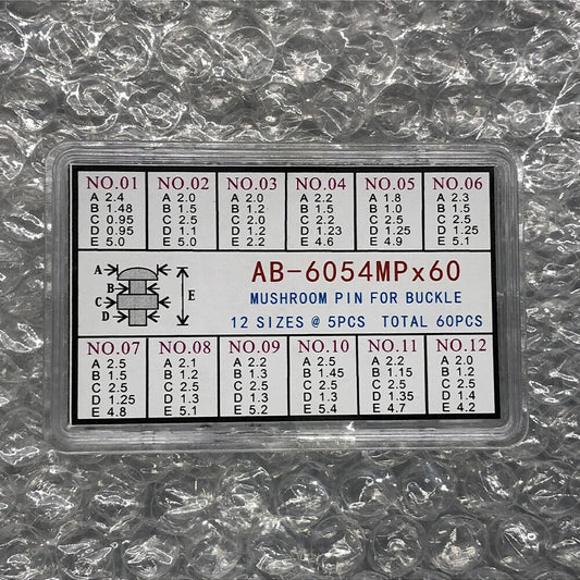 Mittelverriegelungsstift oder Pilzkopf für die Unterseite eines Verschlusses, Nachfüllpackungen, 60 Stück/Box