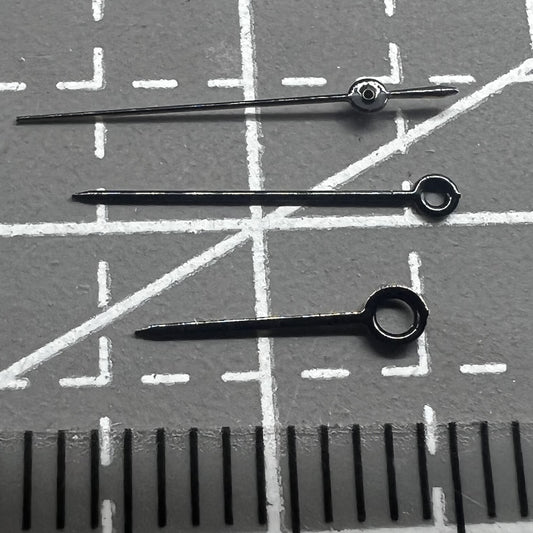 2 Sets/Pack 15mm Black Painted Watch Hands Set for Miyota 2035 2115 2105 2305
