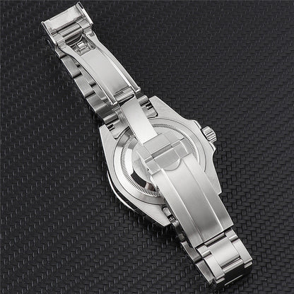 Boîtier de montre lumineux en acier inoxydable 40 mm, verre saphir, bracelet et mouvement NH35 