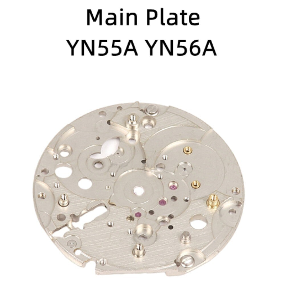 Main plate for Epson YN55 YN56 watch movement, Japan-made, reliable replacement part by Epson.