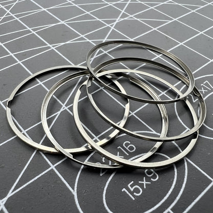 Steel dial mount spacer ring for ETA 2824/2836/2846 watch movements, enhancing assembly precision.