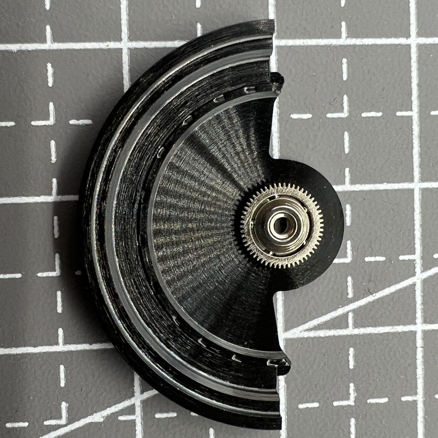 Black Sea Wave carved rotor oscillating weight with brand engraving for Miyota NH35 NH36 watch movement.