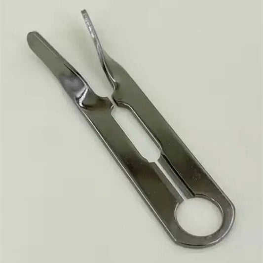 V-slot stainless steel watch roller remover tool by 2810 for precise watch repair and replacement tasks.