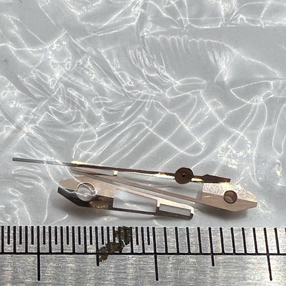 Rose gold luminous watch hands compatible with Asian 8215/2813 and Miyota 8N24 movements, precise style.