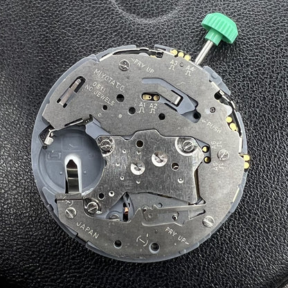 Miyota 0S11 quartz watch movement by Citizen, precise and reliable timekeeping mechanism for watch accessories.