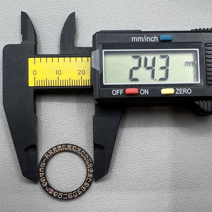 2 PIECES Black Background Brown Character Date Disk Date Wheel for NH35 NH36
