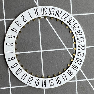 White Date At 6 Date Disk Wheel Date Wheel Original for ETA 7750 Movement