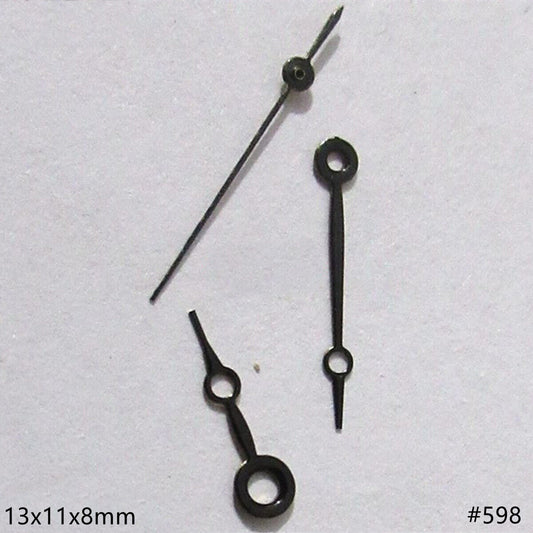 13 mm schwarz lackierter hohler Uhrzeigersatz für Miyota 2035 2115 2105 2305