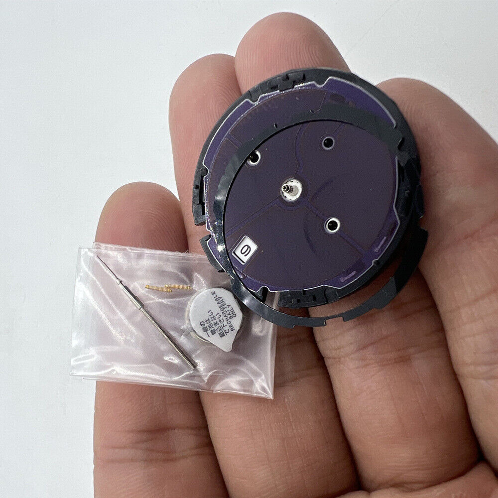 Hattori Epson VS76 solar quartz watch movement, Japan-made, precise and reliable timekeeping component.