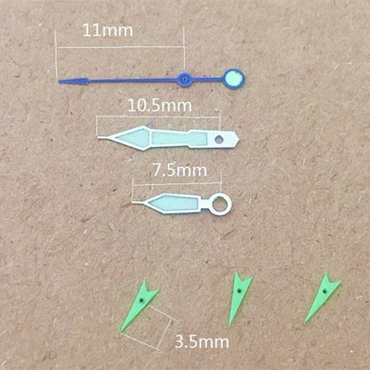 Green small second hand with silver trim for Miyota OS10 OS20 OS60 OS80 watches, precise fit.