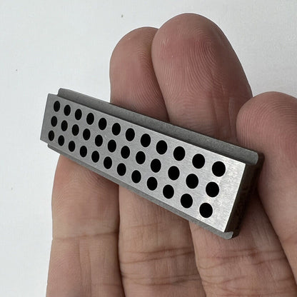 Bergeon 1902 steel staking block for precise watch riveting and repair accessories.