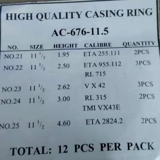 Plastic spacer ring for 255.111 955.112 RL715 watch movement holder, secure fit accessory