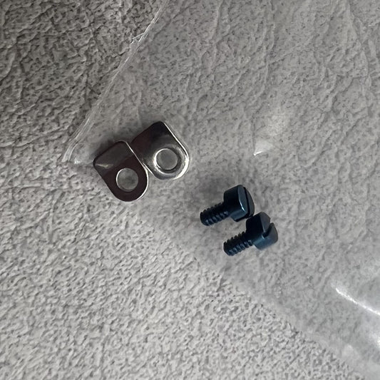 Blaue Schrauben x4 + Silberklammern x4 Passend für Seagull ST3600 ETA6497 Uhrwerk 