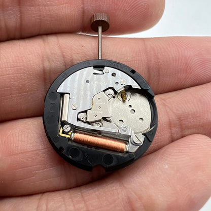 Ronda 505 quartz watch movement with date window at 3 o'clock, Swiss precision for accurate timekeeping.