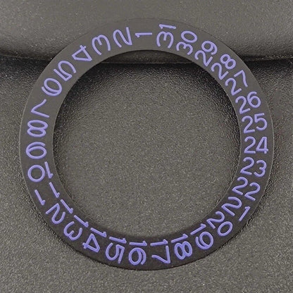 Purple date wheel overlay for NH35 NH36 watch movement, adding contrast and style to watch dial.