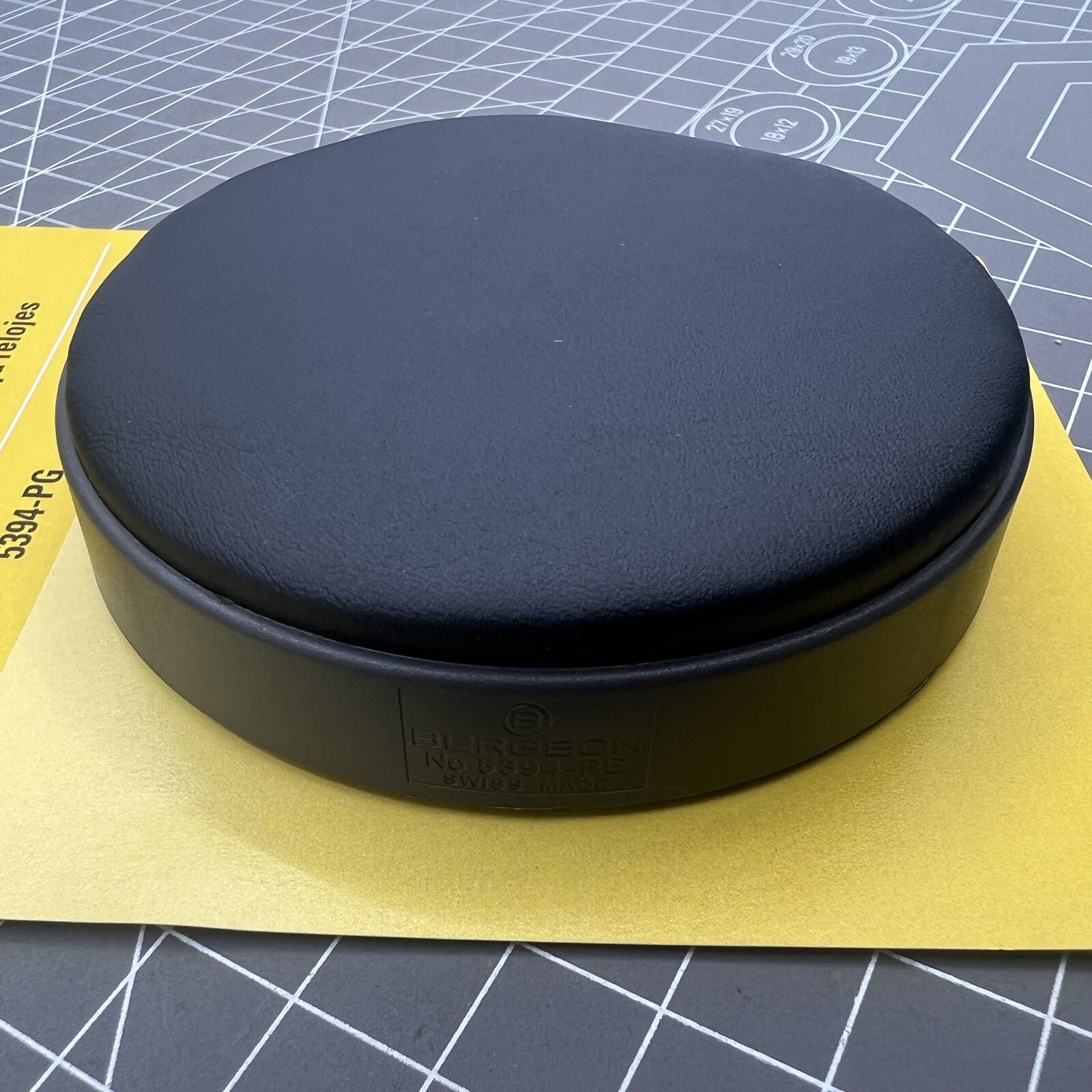 Swiss Bergeon 5394-PG 80mm cushion watch case, elegant storage solution for luxury timepieces.