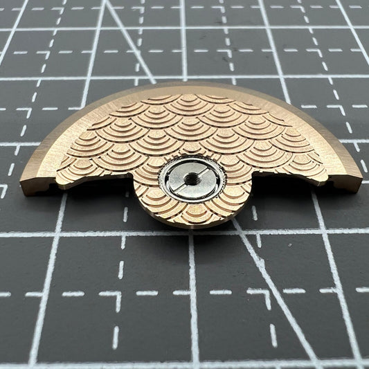 Masse oscillante sculptée en or rose avec motif vagues de mer pour mouvement Miyota NH35 NH36 