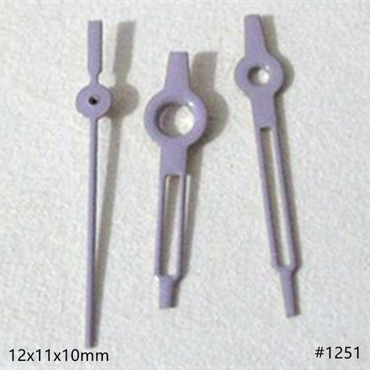 Aiguilles de montre creuses peintes en violet de 12 mm pour Miyota 2035 2115 2105 2305