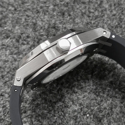 Boîtier de montre en verre saphir 41 mm + bracelet pour montre NH35/NH36 avec bracelet en caoutchouc 