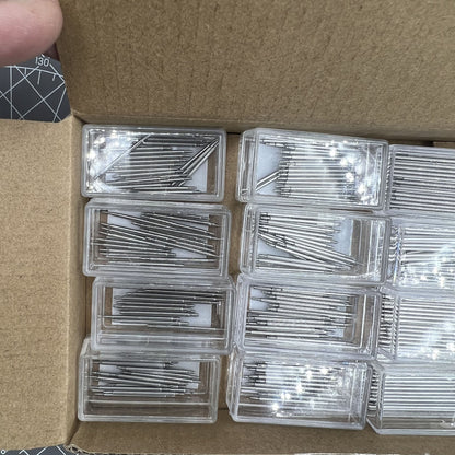 Set of 260 AB-605EL150 stainless steel extra long spring bars, 1.5mm diameter, ideal for watch strap replacements.