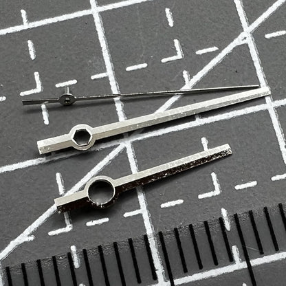 2 Sets/Pack No Lume Silver Hands for Miyota 8285 Movement Fit 31mm Watch Dial