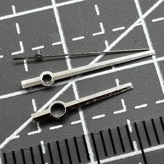 2 Sets/Pack No Lume Silver Hands for Miyota 8285 Movement Fit 31mm Watch Dial