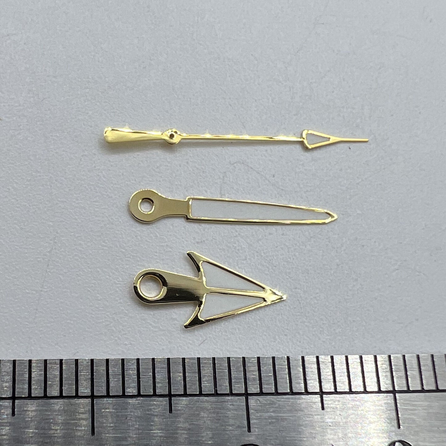 Pfeilförmige, goldene Zierleiste, 15 mm Leuchtzeiger für Miyota NH35/NH36/NH38-Uhrwerk