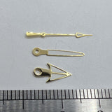 Arrow Shape Golden Trim 15mm Lume Watch Hands for Miyota NH35/NH36/NH38 Movement