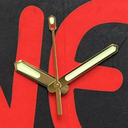 Aiguilles de montre de plongée lumineuses vertes C3, garniture dorée de 12 mm, pour SKX/SBBN NH35A/NH36