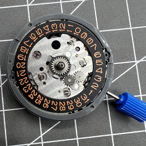Seiko NH34 Automatic Mechanical GMT Movement Hacking Seconds Orange Font