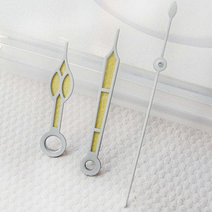 Grüne Leuchtzeiger Set Orange lackiert Weißer Rand für NH34 NH35 NH36 NH38 Uhr