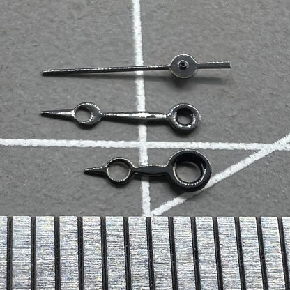 Black watch hands set for Miyota 2035 movement, 10mm/8mm/6mm lengths, NO.1283, precision design.