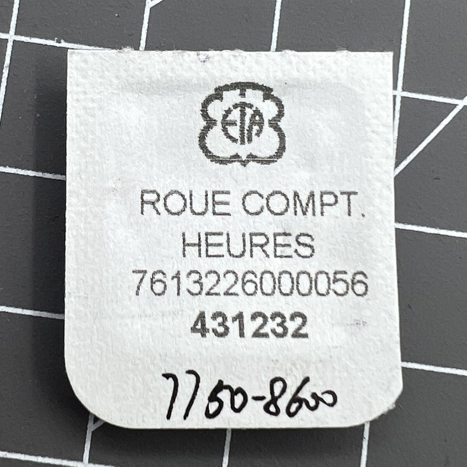 Ref.8600 hour counting wheel for ETA 7750, precision watch spare part, durable and accurate component.